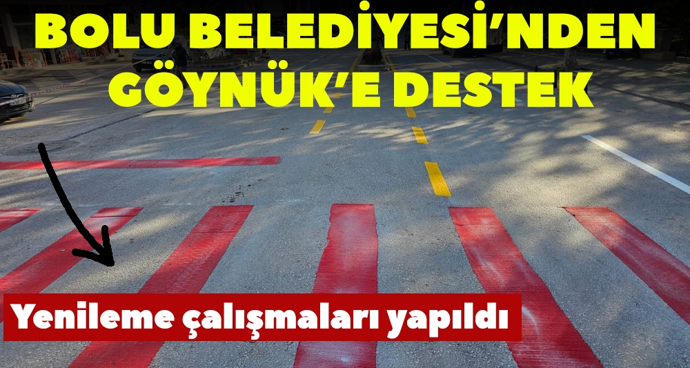 BOLU BELEDİYESİ'NDEN GÖYNÜK'E DESTEK