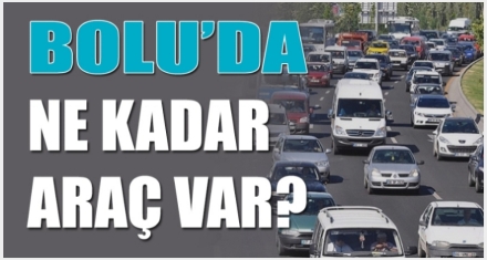 BOLU'DA TRAFİĞE KAYITLI KAÇ ARAÇ VAR?