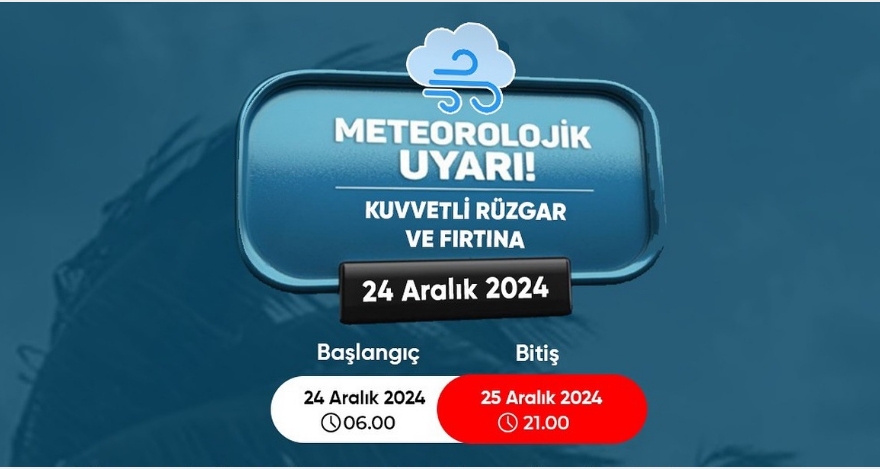 METEOROLOJİ UYARDI