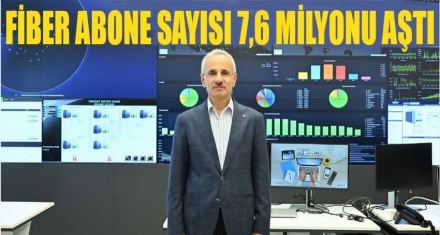 FİBER ABONE SAYISI 7,6 MİLYONU AŞTI