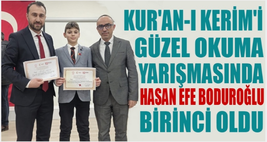 HASAN EFE BİRİNCİ OLDU