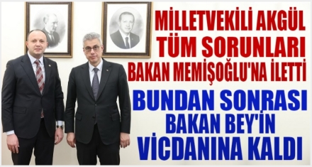 AKGÜL, BAKAN MEMİŞOĞLU'NA TEK TEK ANLATTI