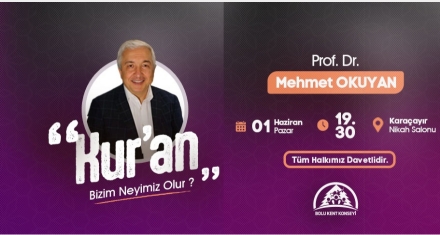 Prof. Dr. Mehmet Okuyan Bolu'ya geliyor