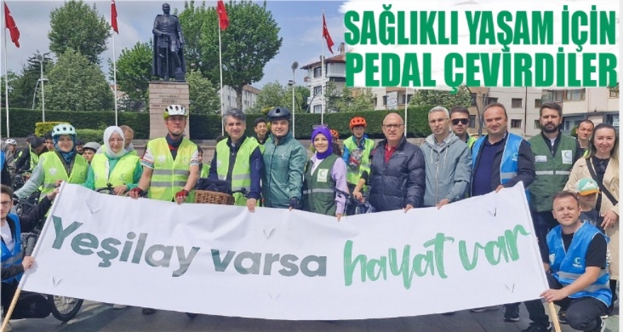 SAĞLIK İÇİN PEDAL ÇEVİRDİLER