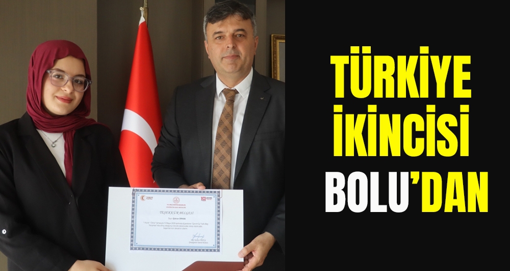 TÜRKİYE İKİNCİSİ BOLU'DAN