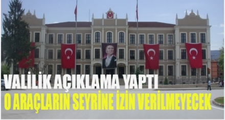 VALİLİK AÇIKLADI
