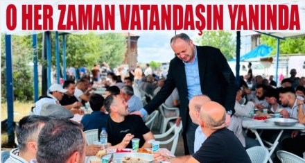 VATANDAŞLARLA BİRLİKTE DUA ETTİ