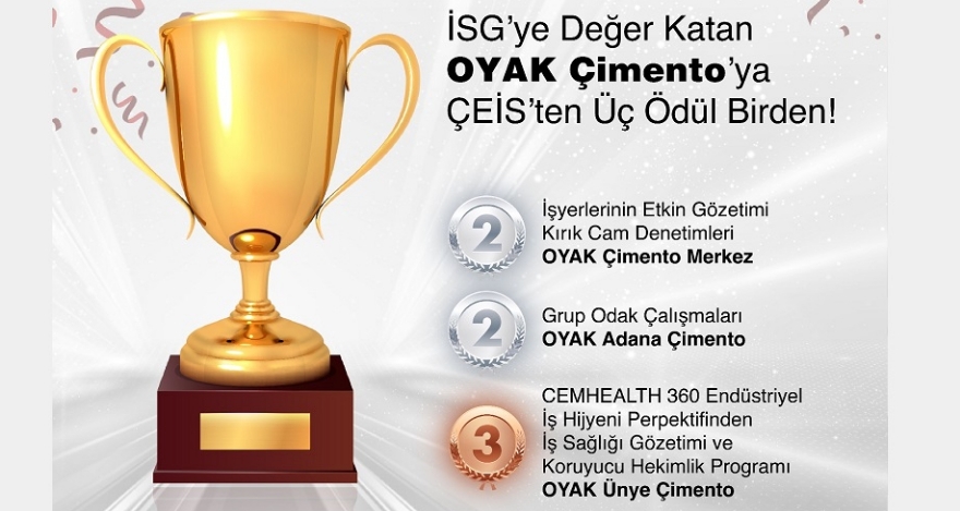 İSG'ye Değer Katan OYAK Çimento'ya ÇEİS'ten Üç Ödül Birden