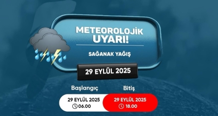 METEOROLOJİ YAĞMUR İÇİN UYARDI