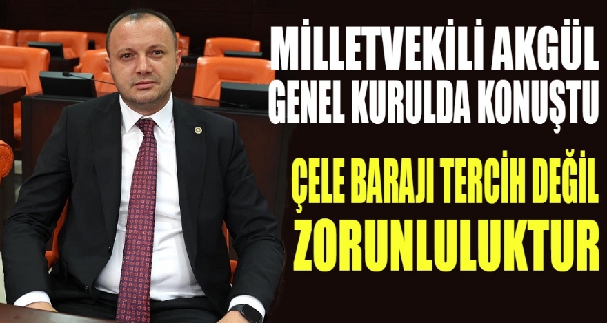 AKGÜL; ÇELE BARAJI TERCİH DEĞİL ZORUNLULUKTUR!