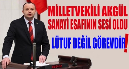 MİLLETVEKİLİ AKGÜL SANAYİ ESNAFININ SESİ OLDU