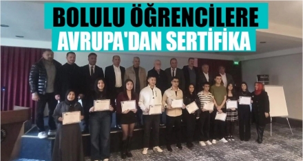 Bolulu Öğrencilere Avrupa'dan Sertifika