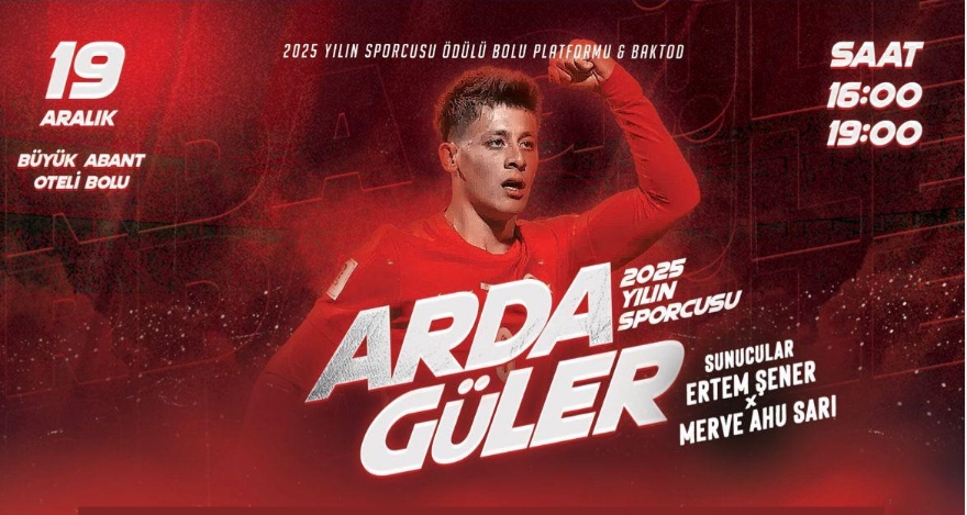 Bolu'dan Arda Güler'e Ödül