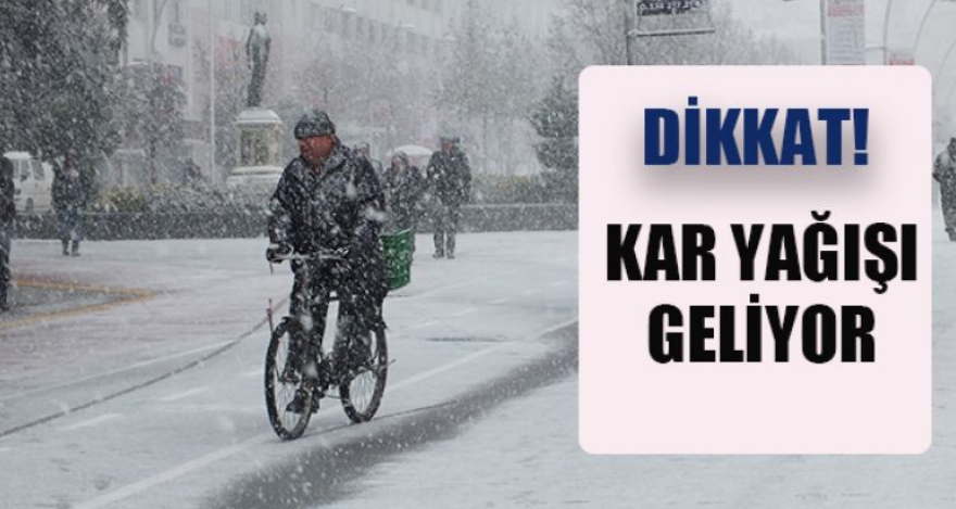 HAFTA SONU KAR YAĞIŞI GELİYOR