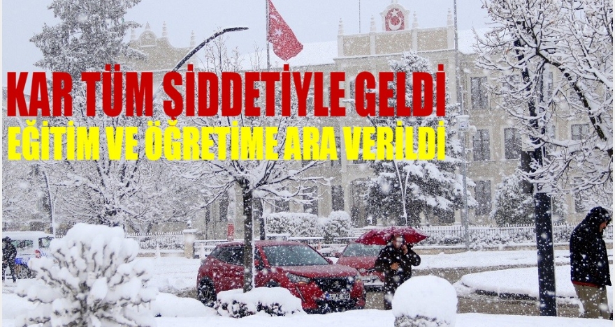 KAR TÜM ŞİDDETİYLE GELDİ