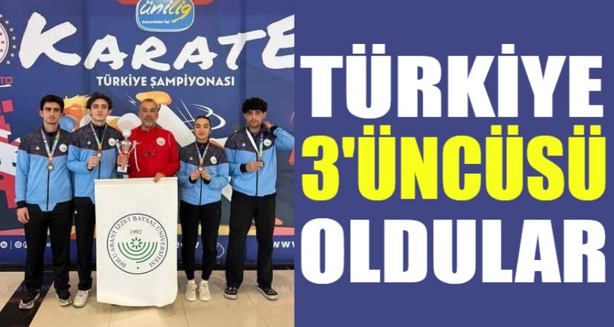 Türkiye üçüncüsü oldular