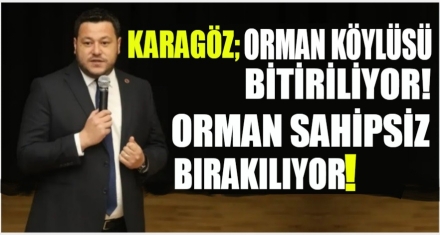 KARAGÖZ: “ORMAN KÖYLÜSÜ BİTİRİLİYOR”