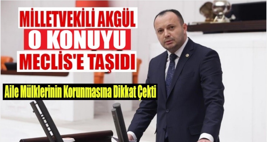 Akgül, hisseli taşınmazlardaki mağduriyetleri Meclis gündemine taşıdı