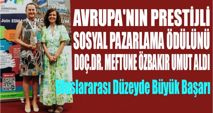 Avrupa'nın prestijli sosyal pazarlama ödülü Bolu'ya verildi