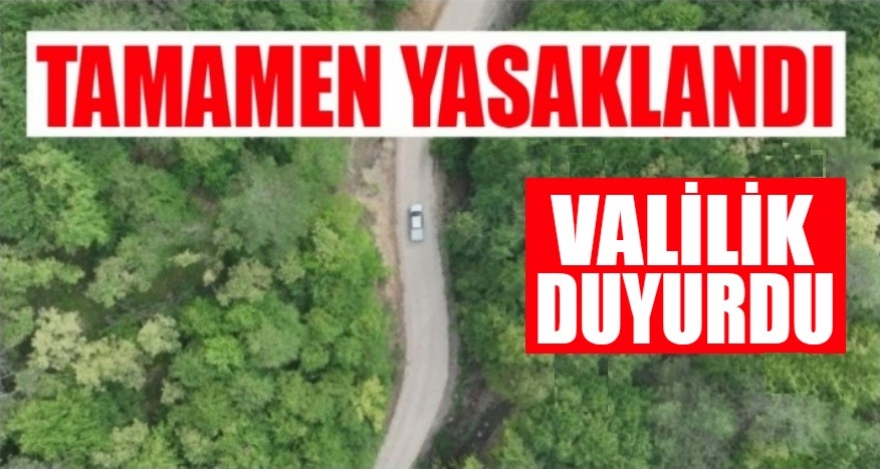 ORMANLARA GİRİŞLER YASAKLANDI